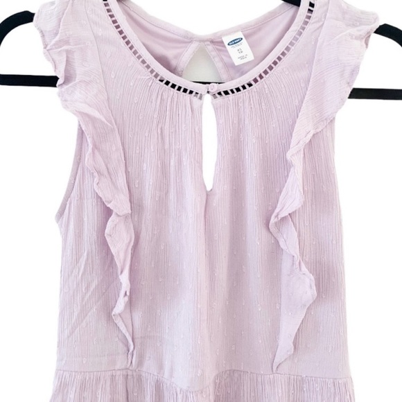 Lavender Swiss Dot Ruffle MIDI Dress - Picture 4 of 5